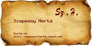 Szepessy Herta névjegykártya